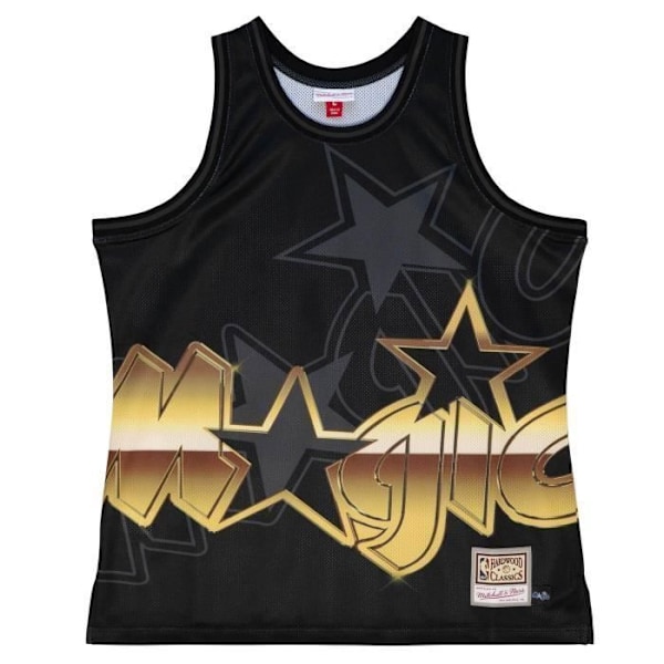 T-shirt med stropper - Orlando Magic - Big Face 4.0 - 100% poly mesh - Sublimeret tryk - Rund hals Svart XL