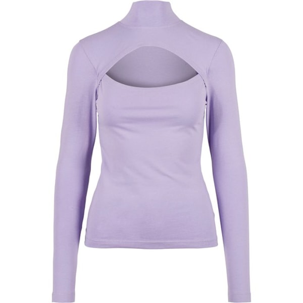 Urban Classics långärmad t-shirt med turtleneck för kvinnor lavendelfärgad XS