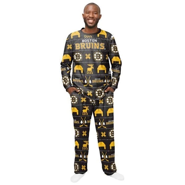 Pyjamas NHL Vinter JULE med lange ærmer og bukser - Boston Bruins - Mand Boston Bruins S