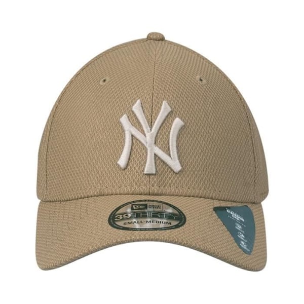 Casquette New Era 39Thirty Stretch-Fit - DIAMOND New York Yankees - Khaki - Hvid - Mand - Sportswear Kaki S / M