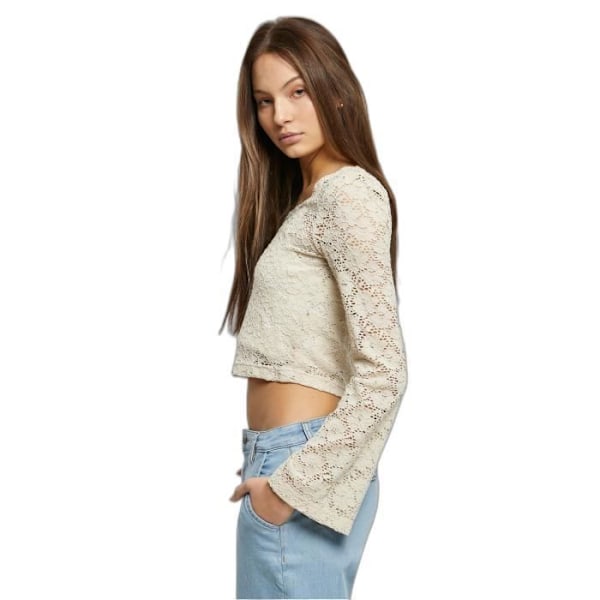 Bluse - Urban Classics - Blonder - Beig - Lange ærmer - Tætsiddende Beige XS