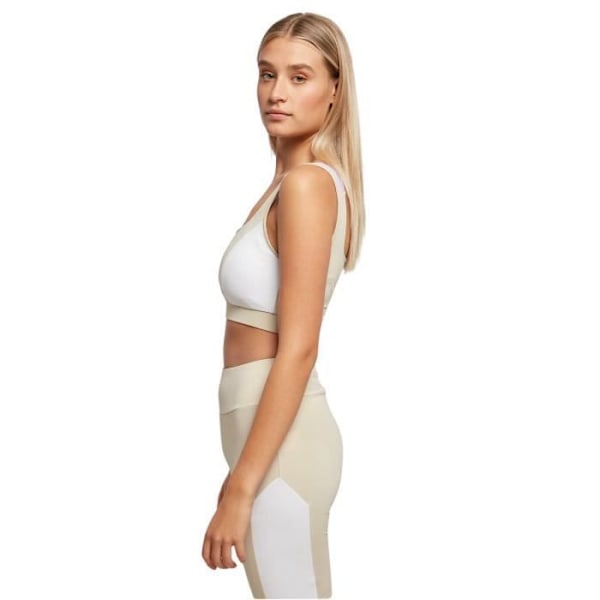 Brassière til kvinder Urban Classics Color Block - beige/hvid - S beige/vit S