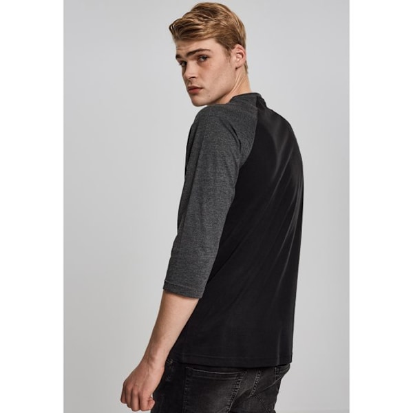 T-paita - Kaupunkiklassikko - Raglan - 3/4-hihat - Väri ruskea/musta - Regular-malli brun/sort M