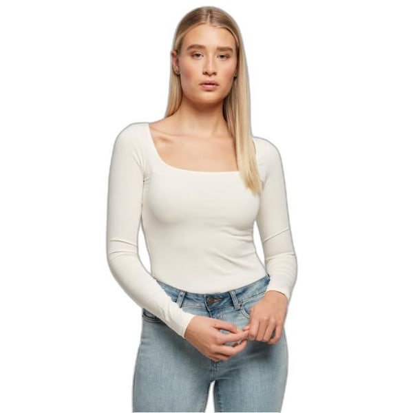 Urban Classics Organisk långärmad bodysuit för kvinnor - vit - M Vit M