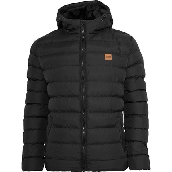 Parka i store størrelser - Urban Classic - Basic Bubble - 100% Polyamid - Med hætte - Lange ærmer sort/sort XXXXL