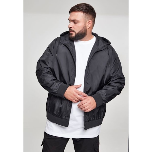 Blæserjakke - Urban Classic - Sort - Let mesh-for - Hætte med for - Tendenser og praktisk svart jag