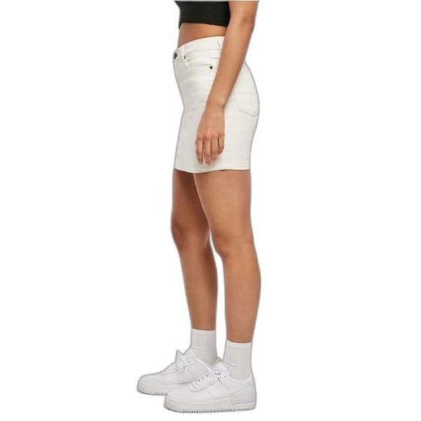 Mini jeans nederdel til kvinder Urban Classics Organic Stretch GT - off-white - 32 Äggskal 34