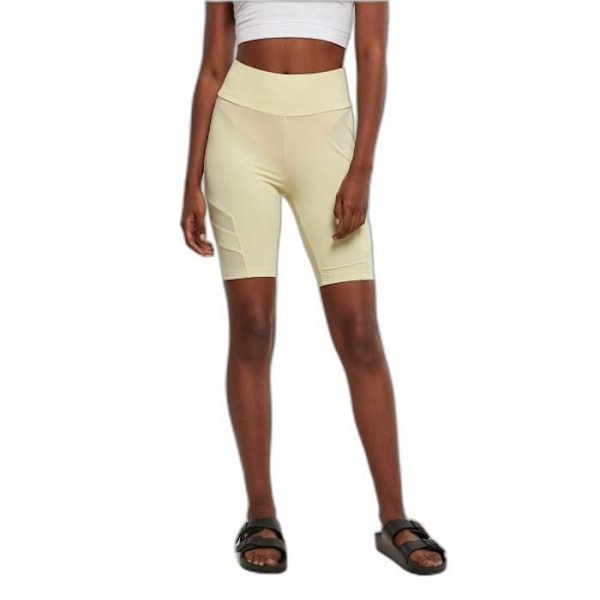 Urban Classics Tech Mesh GT högmidjade haklappshorts för kvinnor - Gul - Fitness - 3XL Gul XXXXXL
