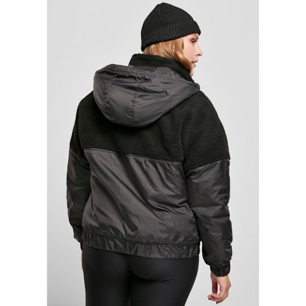 Polaire dame - Urban Classics - Sherpa trøje - Sort - Store størrelser - Åndbar svart/svart XXXXL