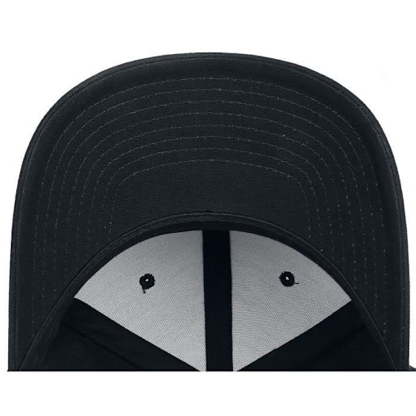 Flexfit 6-panel buet metal snap cap i sort bomuld sort