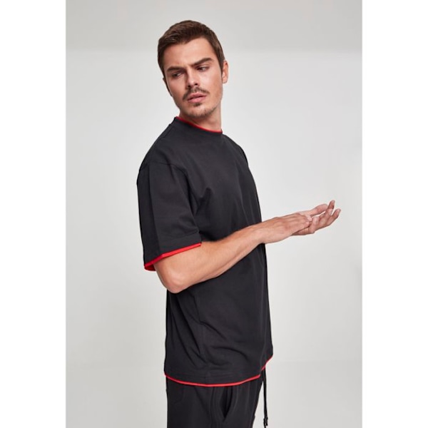 T-paita Urban Classic kontrasti pitkä vit svart XXXXXL