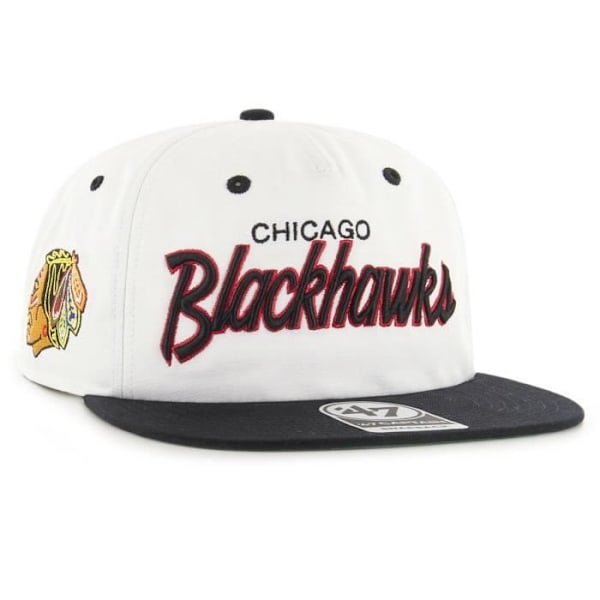 Snapback Kasket 47 Brand - CROSSTOWN Chicago Blackhawks - Herre - Hvid/Sort/Rød Svart röd