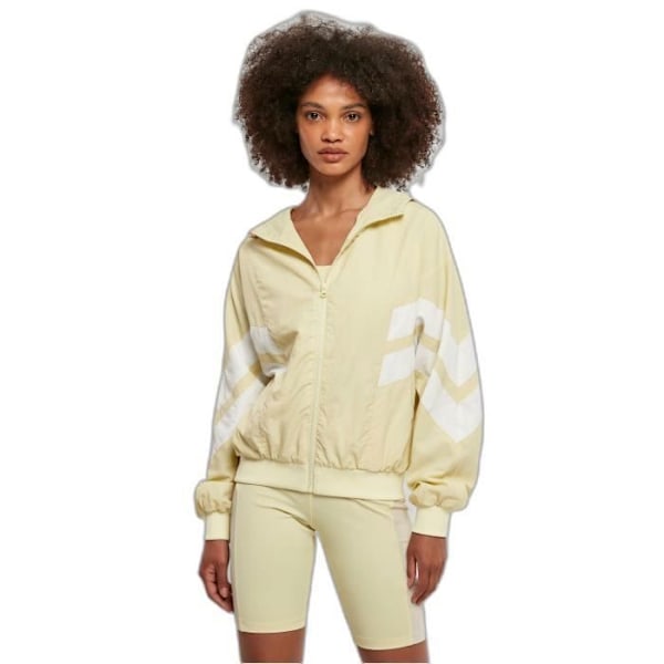 Kvindelig crinkled jakke Urban Classics Batwing GT - gul/hvid - 3XL gul/vit XXXXXL