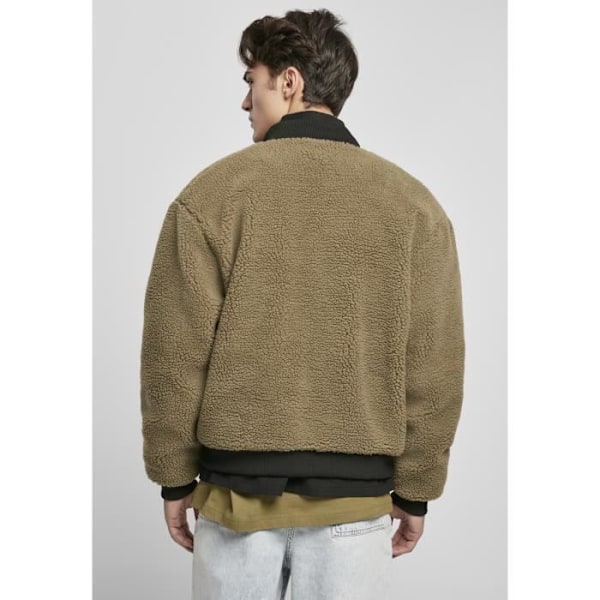 Veste Urban Classics boxy sherpa - olivengrøn Olivgrön M