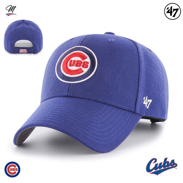 Keps - 47 - Chicago Cubs - Mörkblå - 85% Akryl - Sportkläder Mörk kunglig