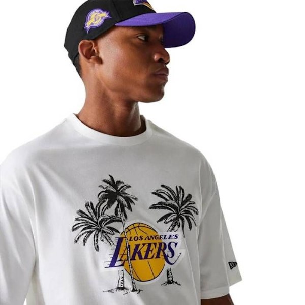 T-paita NBA Los Angeles Lakers New Era Palm tree Valkoinen -New era- Koko: M - M