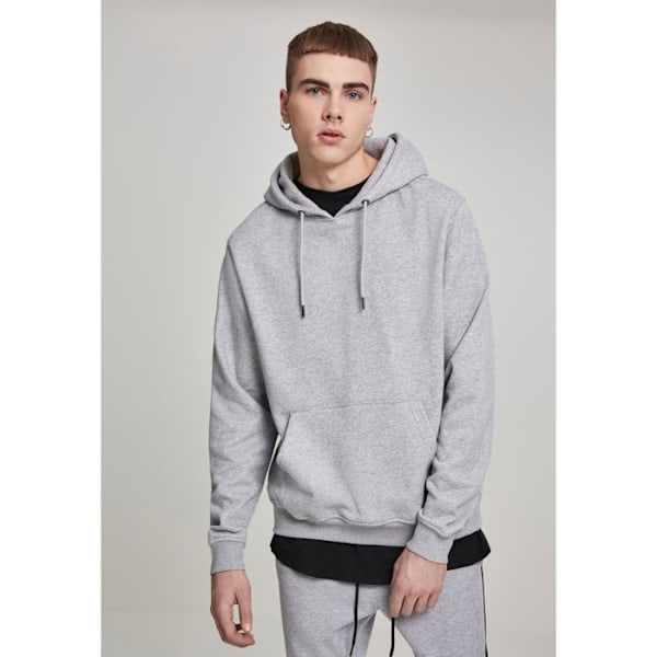 Huppari - Urban Classic - Perus Terry - Harmaa - Pitkät hihat - Kangaroo-tasku Grå XL
