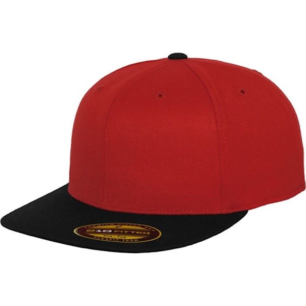 Kasket - Flexfit - 210 2-tone - Rød/Sort - Polyester/Elastan - Casual