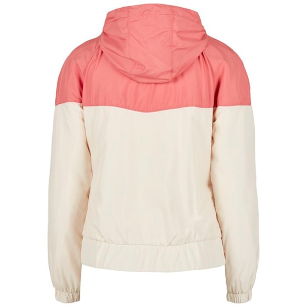 Damjacka - Urban Classics - Arrow - Vindjacka - Justerbar huva - Fickor med dragkedja rosa/vit XL
