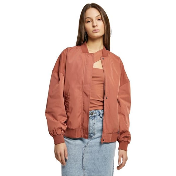 Blouson oversize dame - Urban Classics - Terracotta - Genanvendt polyester - Taffetasfor - 2 lommer terrakotta XXL