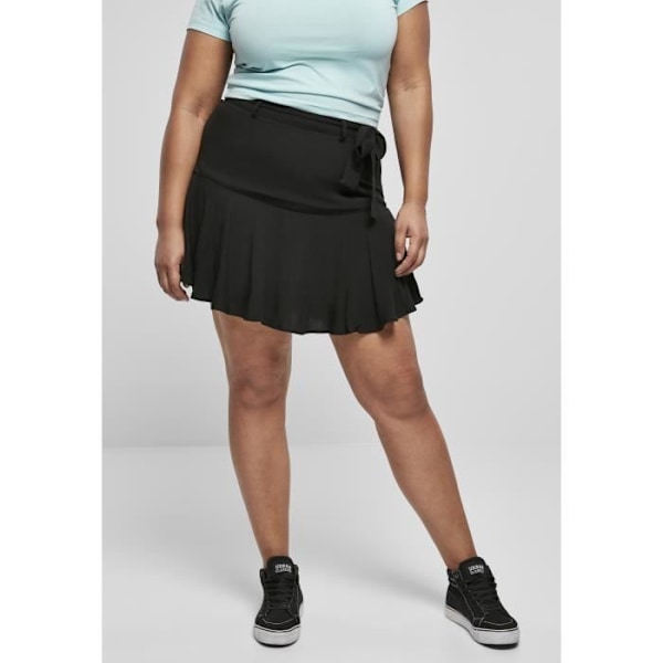 Urban Classics Dam Viscose Mini Kjol (Plus Size) - svart - 4XL Svart XXXXL