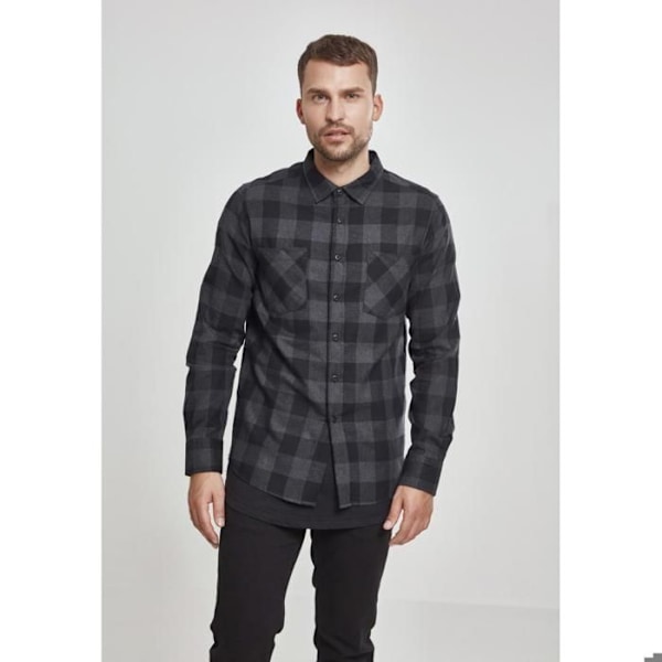 Skjorta - Urban Classic - Flanell - Svart/Brun - Vuxen - 100% Bomull svart/brun S