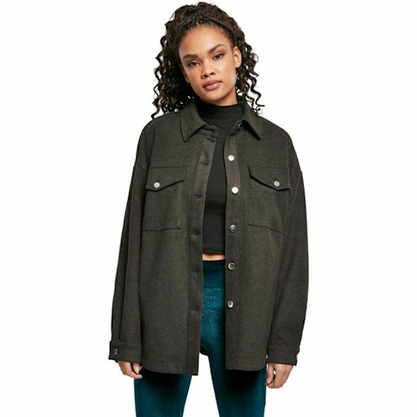 Surchemise dame - Urban Classics - Klassisk - Mørkebrun - Lange ærmer - Oversize mörkbrun XXL