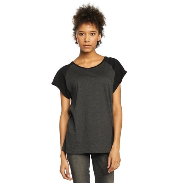 Urban Classics Miehet Korkeat // T-paita Kontrastivärinen Raglan grå M
