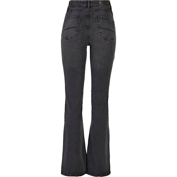 Naisten farkut - Urban Classics - Kellohelma - Korkea vyötärö - Musta - Stretch denim svart 29