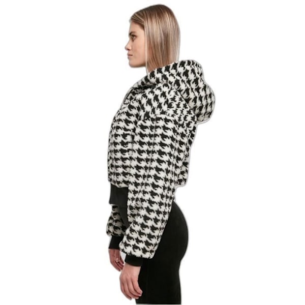 Urban Classics AOP - musta - L naisten oversize fleece-takki sort XL