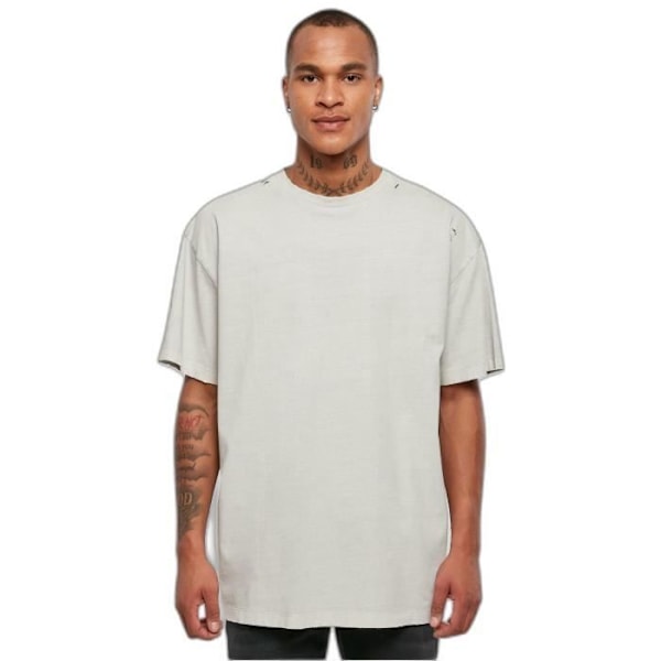T-paita Urban Classics Oversized Distressed - vaaleanharmaa - M Ljusgrått M