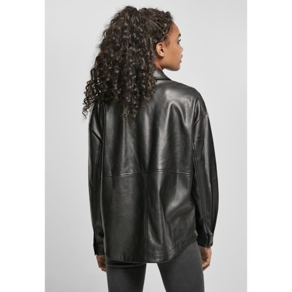 Urban Classics konstläder över damskjorta (GT) - svart - 3XL Svart XXXXL