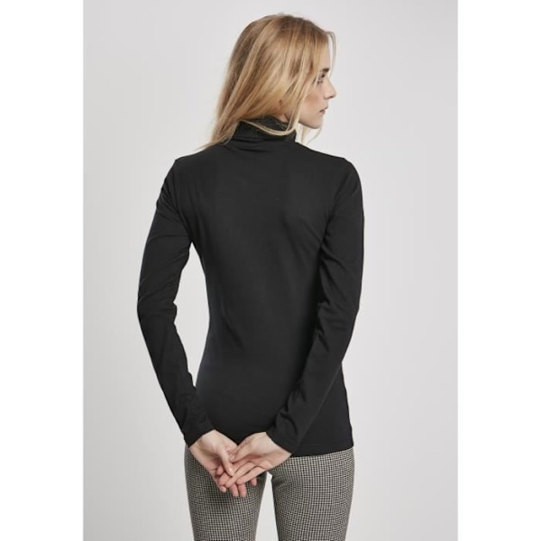 Naisten t-paita - Urban Classics - Perus - Musta - Pitkät hihat - Regular-mitoitus Svart S