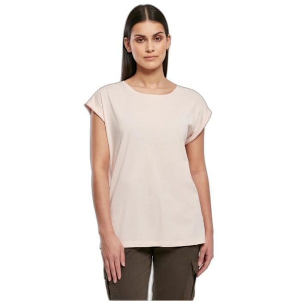 Urban Classics Organic GT -paita pitkillä hihoilla naisille - vaaleanpunainen - 2XL Rosa XXXL