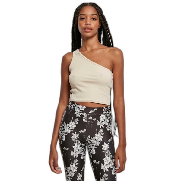 Naisten lyhyt toppi Urban Classics Asymmetric - beige - L Beige jag