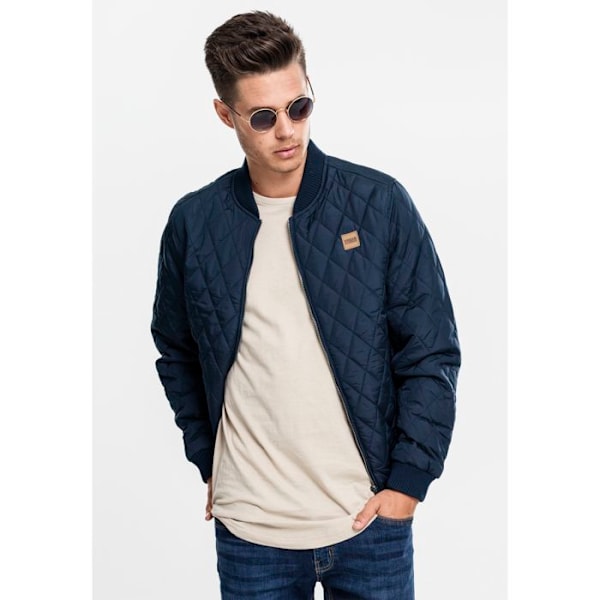 Parka - Urban Classics - Bomber - Mørkeblå - 100% Polyester - Quiltet effekt marinblå M