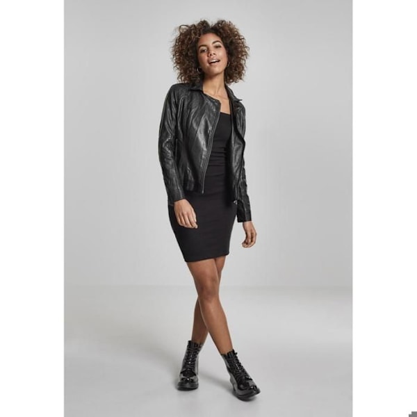 Robe femme - URBAN CLASSICS - Urban Classic Rib - Sort - Moulante - Korte ærmer svart XL