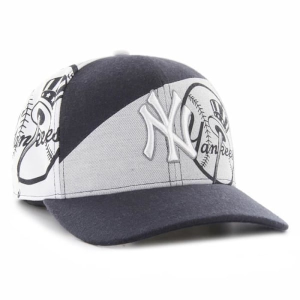Casquette 47 Brand Deep Profile Snapback - PATCHWORK NY Yankees - Mand - Hvid - Efterår / Vinter - Sportswear Patchwork