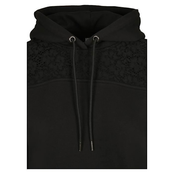 Huppari - Urban Classics - Pitseinsertit - Musta - Huppu - Pitkät hihat Svart XS