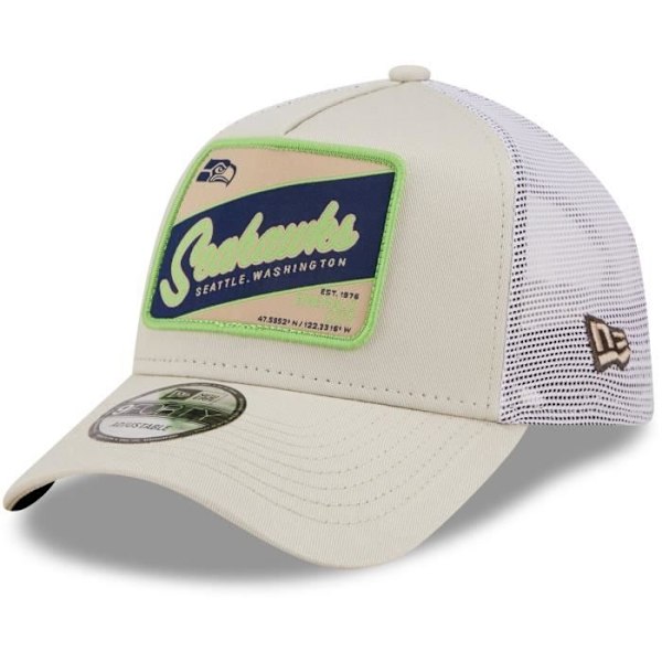 Truckerkeps A-Frame - New Era - Seattle Seahawks - Vit - Herr - Vår / Sommar stenbeige