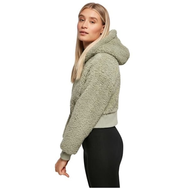 Urban Classics Oversized Sherpa kort jacka för kvinnor - grön - XL Grön XL