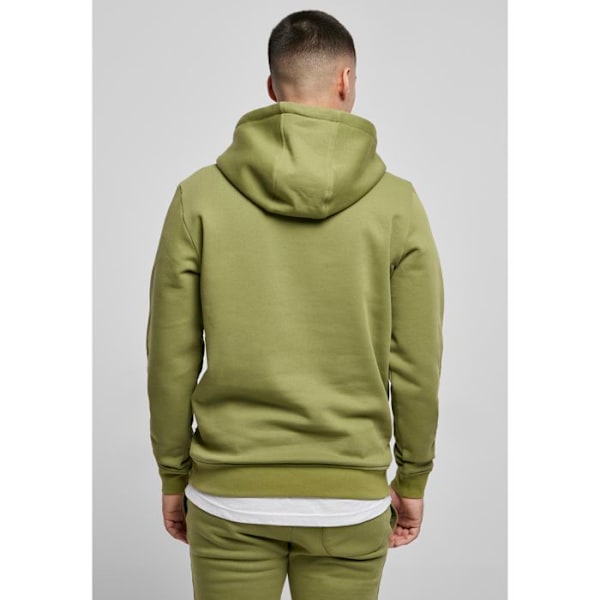 Sweatshirt med hætte - Urban Classics - Basis - Økologisk bomuld - Kængurulomme - Oliven grøn olivgrön M
