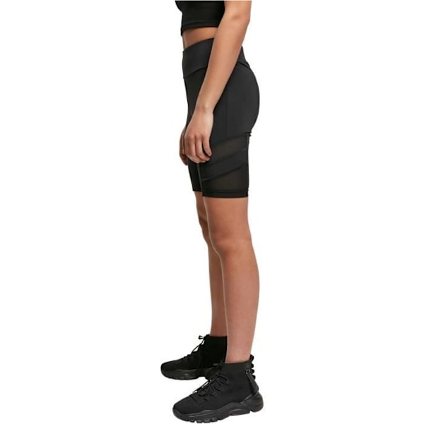 Atletiska cykelshorts för kvinnor - Urban Classics - Tech Mesh - Hög midja - Svart Svart XL
