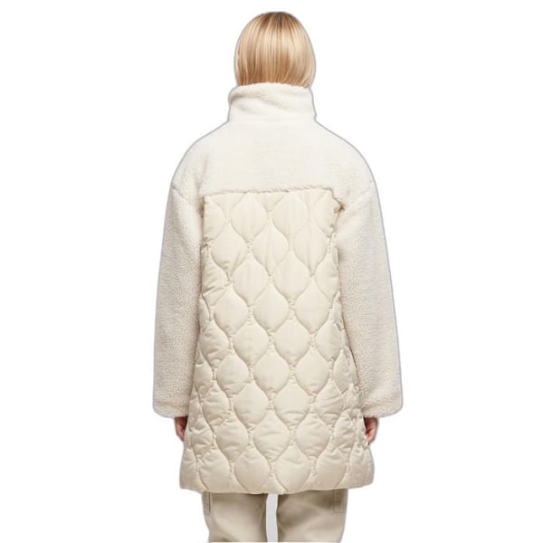 Oversize dunjakke til kvinder - Urban Classics - Beige - Sherpa - Polstret polyester - Komfortabel Vit jag