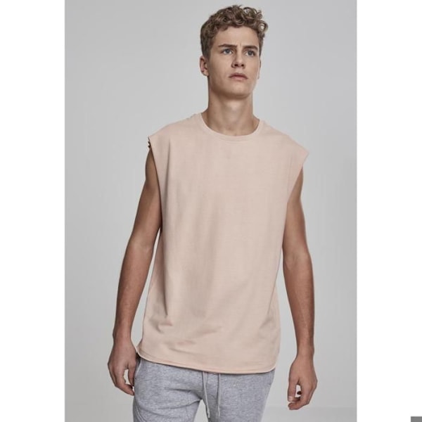 T-shirt - URBAN CLASSICS - Open Edge - Oliven - 100% Bomuld - Uden Ærmer oliv M