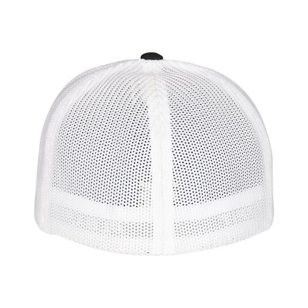 Kierrätetystä verkosta valmistettu Trucker-lippis - FLEXFIT - Musta/Valkoinen - Miehet Svart vit L/XL