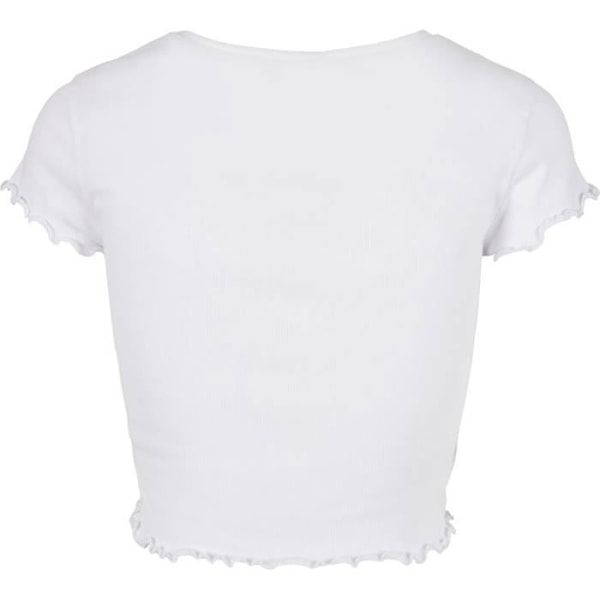 T-shirt dame - Urban Classics - Cropped button up - Hvid - Korte ærmer - Regular hvid M