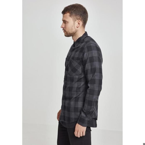 Skjorta - Urban Classic - Flanell - Svart/Brun - Vuxen - 100% Bomull svart/brun M