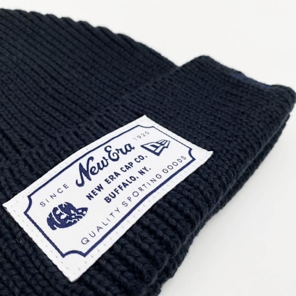 Hattu - New Era - Lyhyt cuff - 70% polyesteri - 30% villa - Tummansininen marinblå