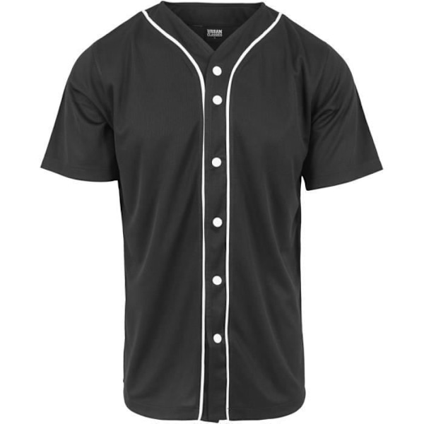 Paita MESH BASEBALL - Urban Classics - Musta - 100% Polyesteri - Lyhyet Hihat - Pyöreä Kaula-aukko sort XL
